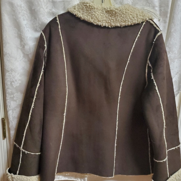 🧥 Marvin Richards Brown Faux Suede Jacket 🧥 - Picture 4 of 7